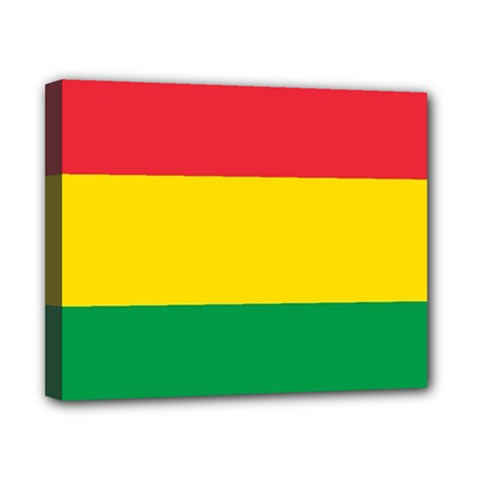 Rasta Colors Red Yellow Gld Green Stripes Pattern Ethiopia Canvas 10  X 8  by yoursparklingshop