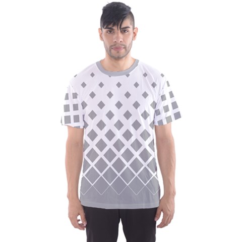 Light Gray Gradient Rhombuses Men s Sport Mesh Tee by CoolDesigns