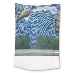 Mural Wall Located Street Georgia Usa Large Tapestry by Simbadda
