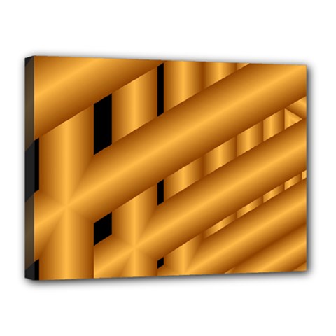 Fractal Background With Gold Pipes Canvas 16  X 12  by Simbadda
