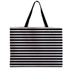 Horizontal Stripes Black Zipper Mini Tote Bag by Mariart