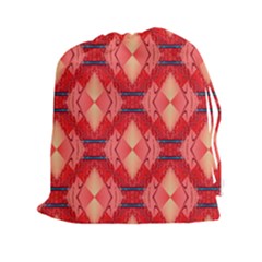 Orange Fractal Background Drawstring Pouches (xxl) by Simbadda