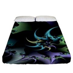 Fractal Image With Sharp Wheels Fitted Sheet (king Size) by Simbadda
