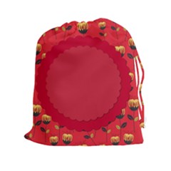 Floral Roses Pattern Background Seamless Drawstring Pouches (xxl) by Simbadda