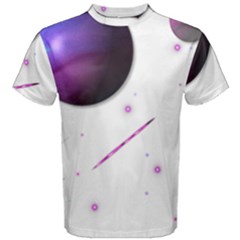 Space Transparent Purple Moon Star Men s Cotton Tee by Mariart