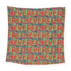 Typographic Graffiti Pattern Square Tapestry (large) by dflcprints