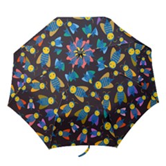 Bees Animal Insect Pattern Folding Umbrellas by Nexatart