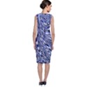 Aliens Music Notes Background Wallpaper Sleeveless Velvet Midi Dress View2
