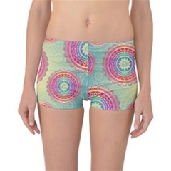 Abstract Geometric Wheels Pattern Reversible Bikini Bottoms by LovelyDesigns4U