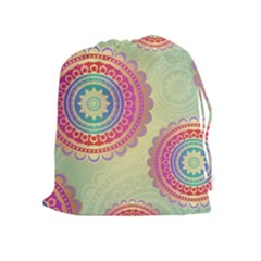 Abstract Geometric Wheels Pattern Drawstring Pouches (extra Large) by LovelyDesigns4U