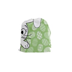 Easter Bunny  Drawstring Pouches (small)  by Valentinaart