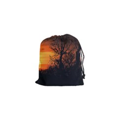 Sunset At Nature Landscape Drawstring Pouches (xs)  by dflcprints