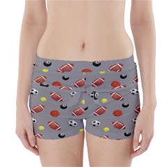 Balltiled Grey Ball Tennis Football Basketball Billiards Boyleg Bikini Wrap Bottoms by Mariart