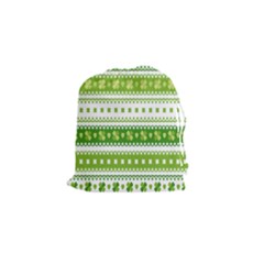Flower Floral Green Shamrock Drawstring Pouches (small)  by Mariart