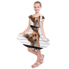 Bad Dog Kids  Short Sleeve Dress by Valentinaart