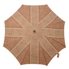 Flower Floral Leaf Frame Star Brown Hook Handle Umbrellas (medium) by Mariart