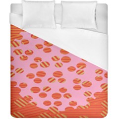 Distance Absence Sea Holes Polka Dot Line Circle Orange Chevron Wave Duvet Cover (california King Size) by Mariart