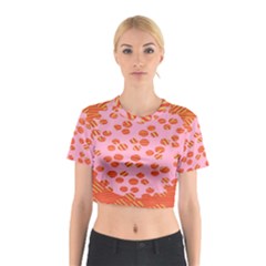 Distance Absence Sea Holes Polka Dot Line Circle Orange Chevron Wave Cotton Crop Top by Mariart