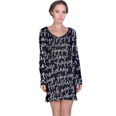 Happy Holidays Long Sleeve Nightdress by Mariart