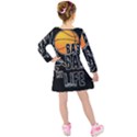 Basketball is my life Kids  Long Sleeve Velvet Dress View2