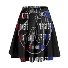 Basketball Never Stops High Waist Skirt by Valentinaart