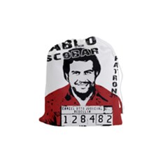 Pablo Escobar  Drawstring Pouches (medium)  by Valentinaart