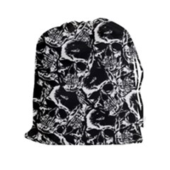 Skulls Pattern Drawstring Pouches (xxl) by ValentinaDesign