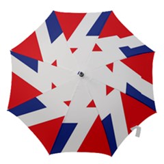 Three Colors Blue White Line Star Hook Handle Umbrellas (small) by Mariart