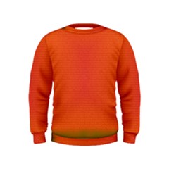 Scarlet Pimpernel Writing Orange Green Kids  Sweatshirt by Mariart