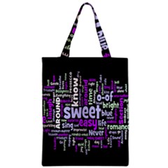 Writing Color Rainbow Sweer Love Zipper Classic Tote Bag by Mariart