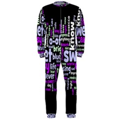 Writing Color Rainbow Sweer Love Onepiece Jumpsuit (men)  by Mariart