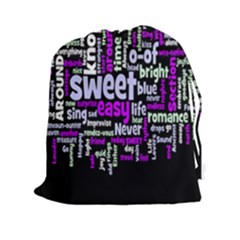 Writing Color Rainbow Sweer Love Drawstring Pouches (xxl) by Mariart