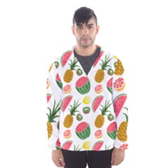 Fruits Pattern Hooded Wind Breaker (men) by Nexatart