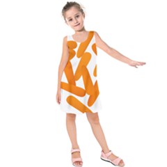 Carrot Vegetables Orange Kids  Sleeveless Dress by Mariart