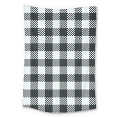 Plaid Pattern Large Tapestry by ValentinaDesign