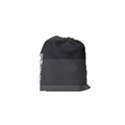 Gray and Black Thick Stripes Drawstring Pouches (XS)  View2