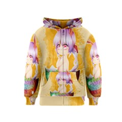 Easter Bunny Furry Kids  Zipper Hoodie by Catifornia
