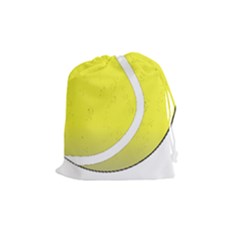Tennis Ball Ball Sport Fitness Drawstring Pouches (medium)  by Nexatart