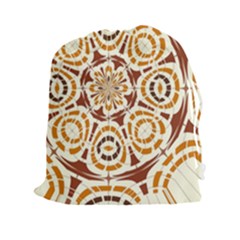 Brown And Tan Abstract Drawstring Pouches (xxl) by linceazul