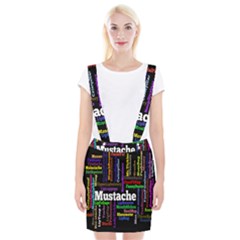 Mustache Braces Suspender Skirt by Mariart