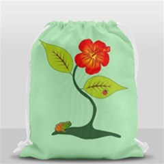 Plant And Flower Drawstring Bag (small) by linceazul