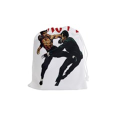 Kung Fu  Drawstring Pouches (medium)  by Valentinaart