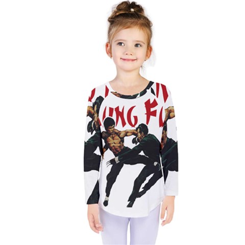 Kung Fu  Kids  Long Sleeve Tee by Valentinaart