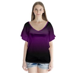 Decorative Pattern Flutter Sleeve Top by ValentinaDesign