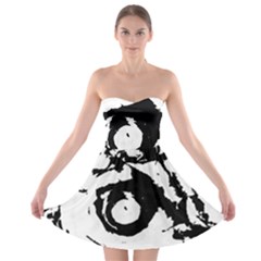 Abstract Art Strapless Bra Top Dress by ValentinaDesign