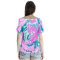 Abstract art Flutter Sleeve Top View2