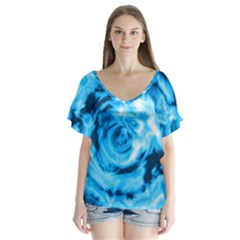 Abstract Art Flutter Sleeve Top by ValentinaDesign