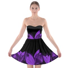 Tulips Strapless Bra Top Dress by ValentinaDesign