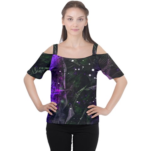 Abstract Design Women s Cutout Shoulder Tee by ValentinaDesign