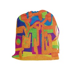 Abstract Art Drawstring Pouches (extra Large) by ValentinaDesign